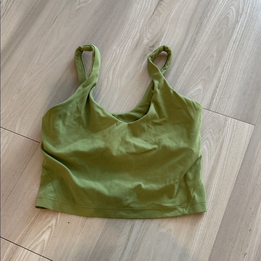 Lululemon Athletica Olive Green Cropped Tank